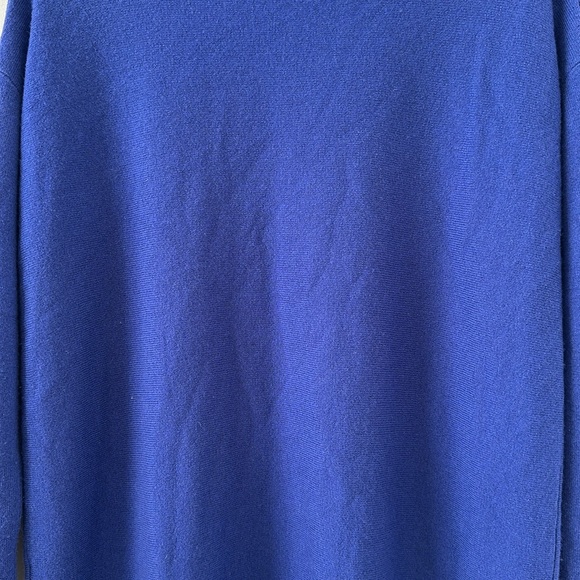Vince 100% Cashmere Banded Boat Neck Sweater Blue Knit Sweater Crewneck Soft New - Picture 9 of 9